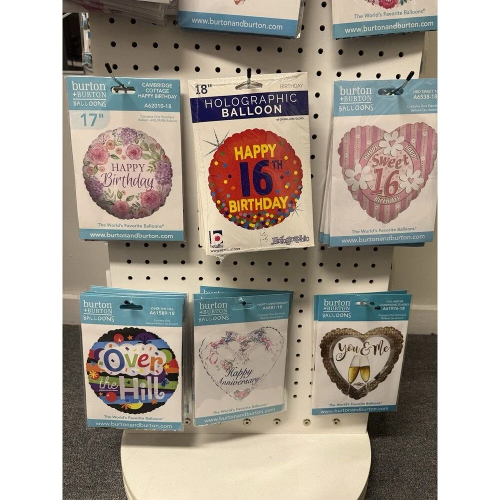 Lot of 59 Balloons Happy Birthday Anniversary Sweet 16 and Others. New